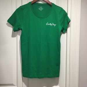 NWT J Crew Collector Green Tee XS